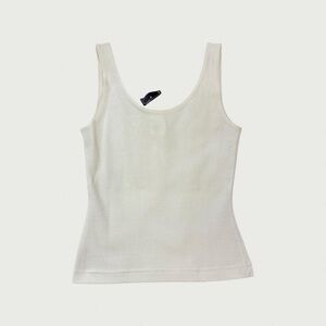 Cream Form Fitting Tank
